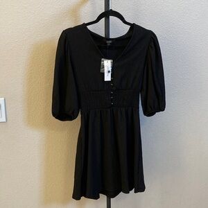 Francesca's Zoey Black Textured Dress with tags on
